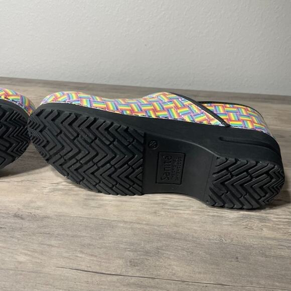 Sanita Danish Design Women's Rainbow Clogs Comfort Medical Nurse Shoes 38 - Picture 7 of 11